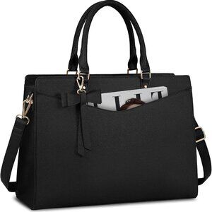 Laptop Bag for Women 15.6 inch Laptop Tote Bag Waterproof Leather